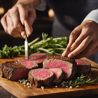 Preparing the Blue Cheese Crusted Filet Mignon