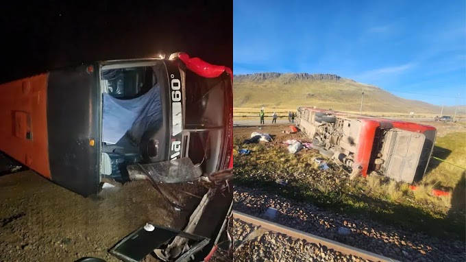 "Tragedia en Puno: 11 Muertos por Despiste y Volcadura de Bus Interprovincial"