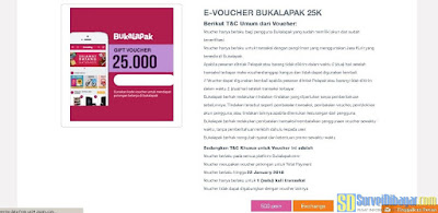 Memilih nominal voucher Bukalapak 25000 rupiah | SurveiDibayar.com