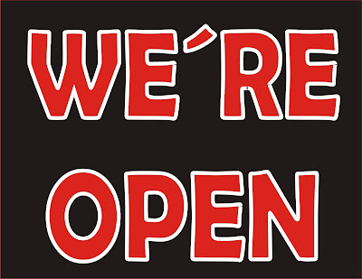 We´re open signs printable download, we are open signs vector free to print by a store