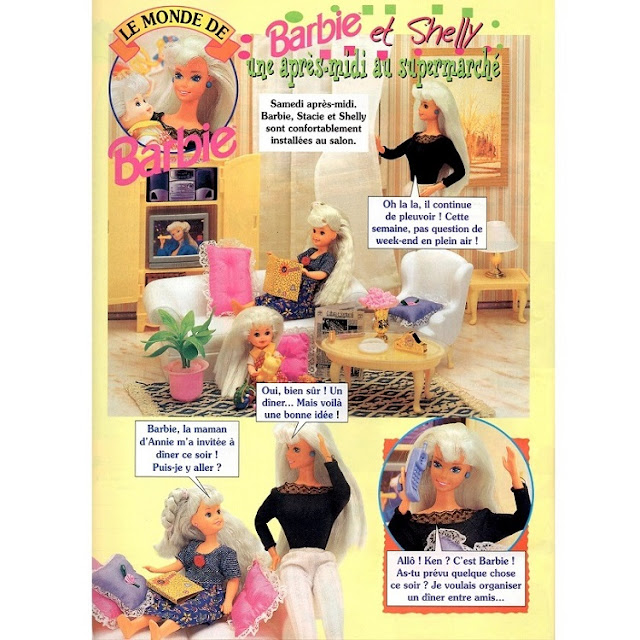 Page une du roman-photos de Barbie et Shelly, un après-midi au supermarché.