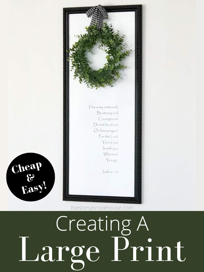 Creating A Large Print - Cheap & Easy!
