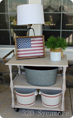 patriotic porch cart 4th of july ideas