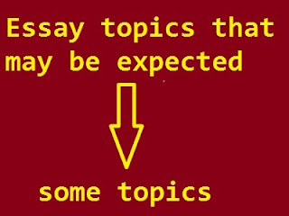 Essay topics that may be expected