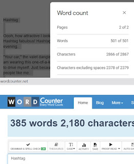 hashtag word count confusion