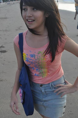 Nabilah JKT48 Pictures Gallery  in the beach