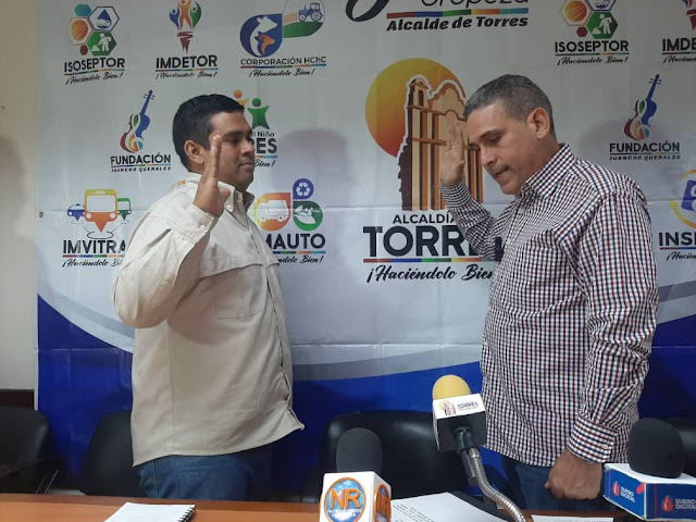 JESÚS GUILLERMO GÓMEZ FUE JURAMENTADO COMO ALCALDE ENCARGADO DE TORRES