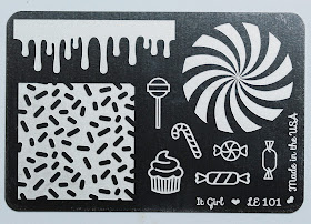 It Girl Nail Art Mini Stamping Plate LE 101 Sugar Rush 