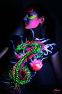 Glow in the Dark Body Painting