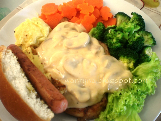 Diary Ummi Hafiey: Menu hujung minggu: Chicken chop with 