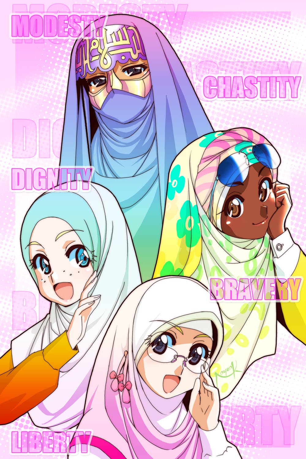 Fatimah Azahro Muslimah Kartun Anime Jilbab