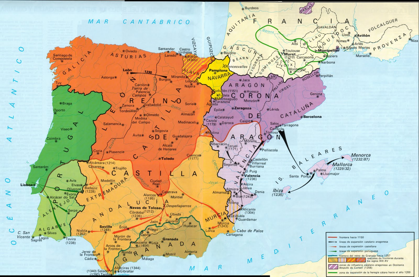 Medieval Europe Map Spain