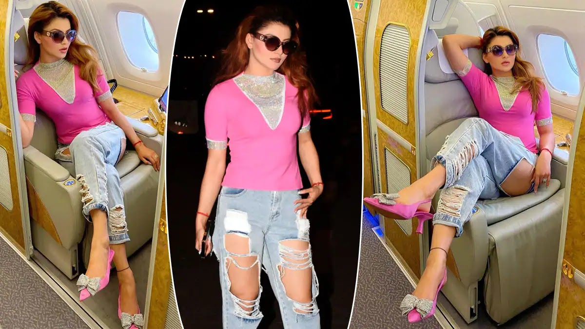 Urvashi Rautela Makes A Strong Fashion Statement in Pink Top