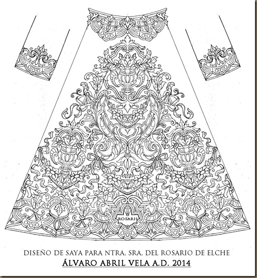 saya virgen del rosario de elche diseño alvaro abril vela 2015