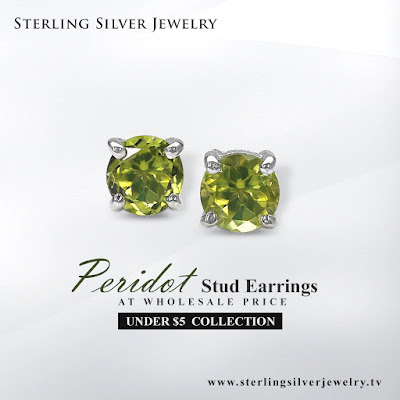 peridot stud earrings wholesale