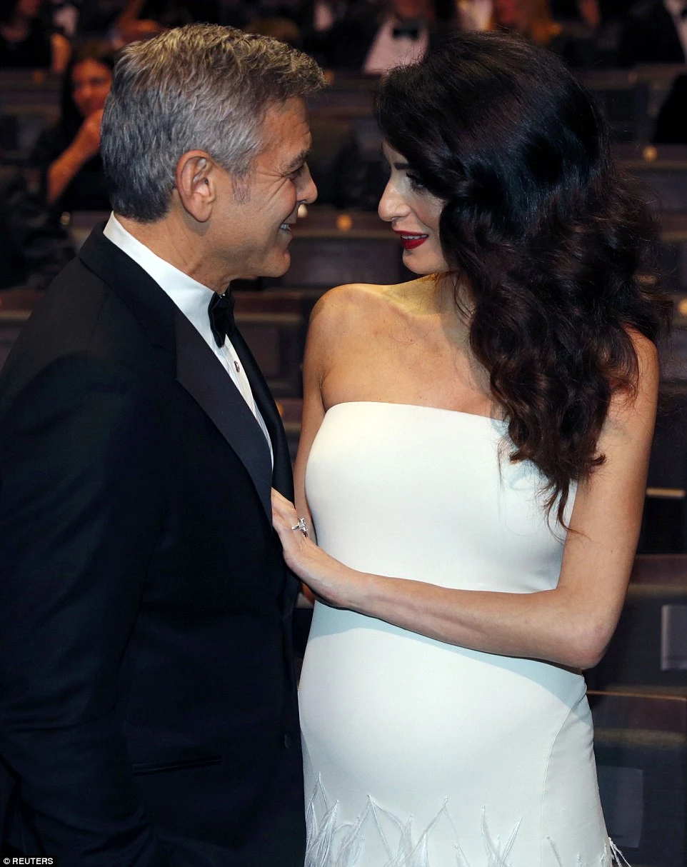 Pregnant Amal Clooney Attends Cesar Awards in Paris