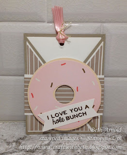 Craft with Beth: May 2017 Paper Pumpkin Kit Stampin Up Sprinkled with Love Alternative Project Criss-Cross Fun Fold Card