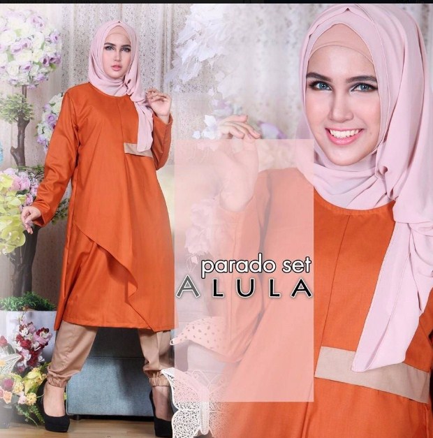 Desain Baju Muslim Tunik Trendy untuk Wanita Dewasa 