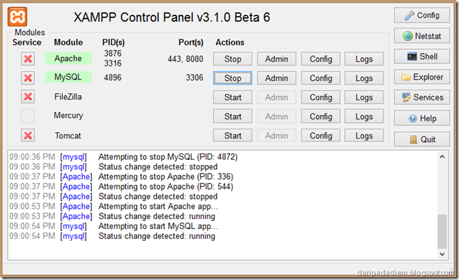 Mengganti port apache xampp