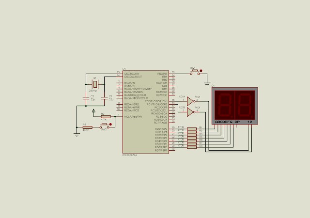 Using Timer0 Overflow Interrupt of PIC16F877A to Drive Multiplexing Display