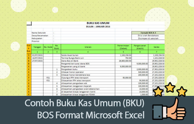 Contoh Buku Kas Umum 