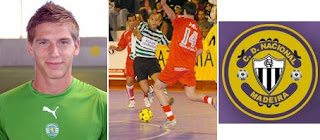 Adrien Silva, equipa de Futsal em acção contra o El Pozo Murcia, Símbolo do Nacional