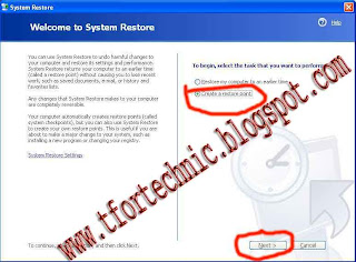 system restore