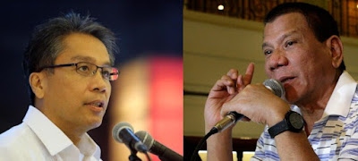 Mar Roxas (L) and Rodrigo Duterte (R)