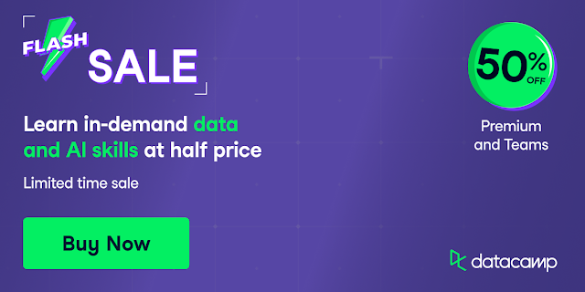 DataCamp's September Flash Sale, up to 50% off