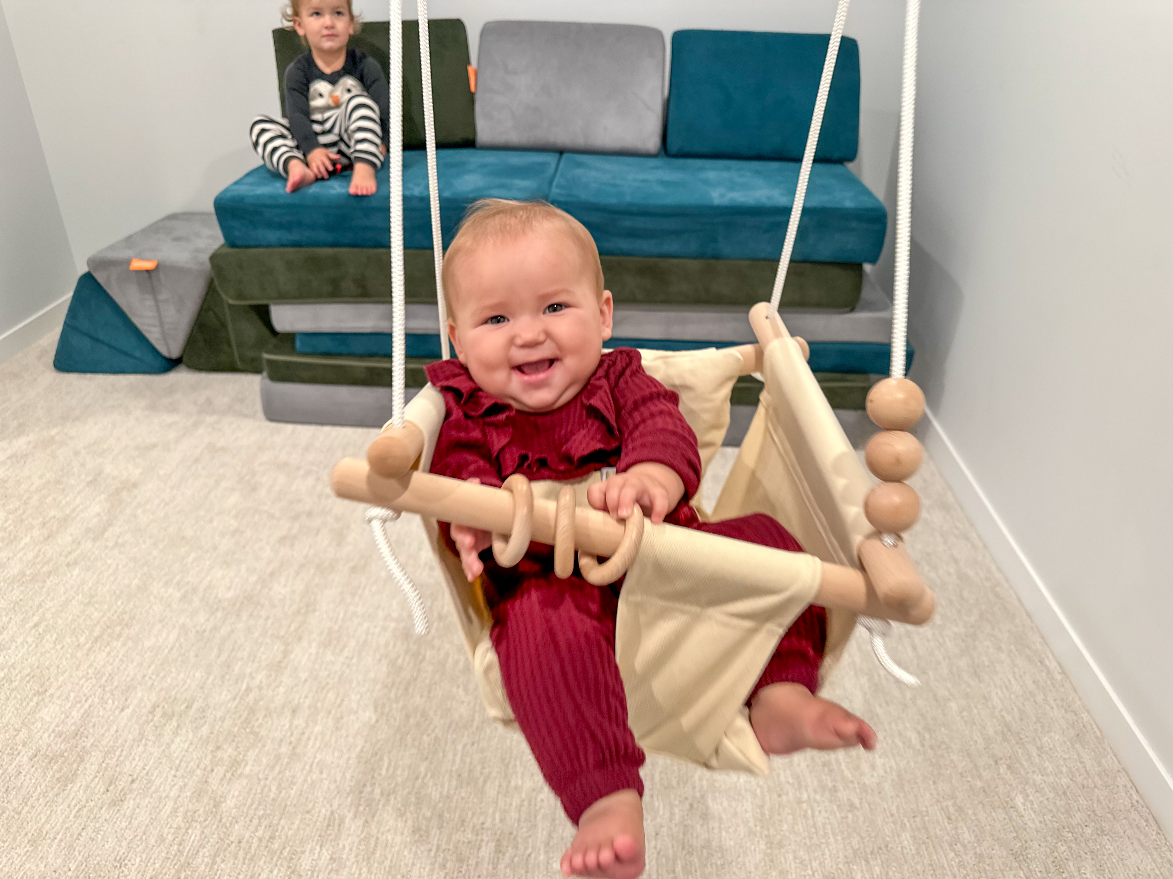 Using Swings Inside our Montessori Home