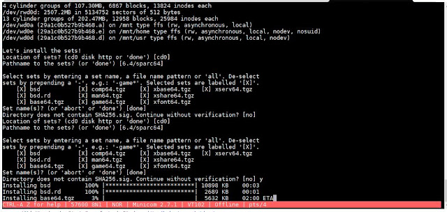 Supratim Sanyal's Blog: IInstalling OpenBSD SPARC 64-bit for Sun UltraSPARC using QEMU in SANYALnet Labs - Installation Screen #2