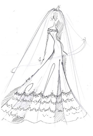 British Wedding Dress Designers on Am Fashion  Designers Sketch Kate Middleton S Wedding Dress