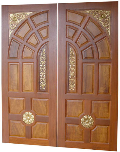 kerala front door designs images Wooden Main Door Designs | 400 x 508