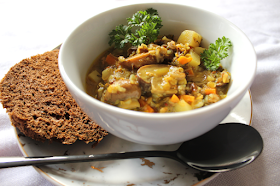 Buckwheat and Wild Rice Soup with Mushrooms