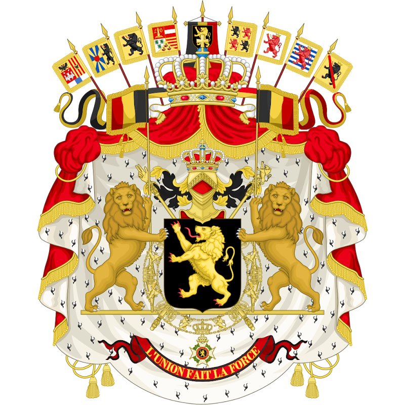 Logo Gambar Lambang Simbol Negara Belgia PNG JPG ukuran 800 px