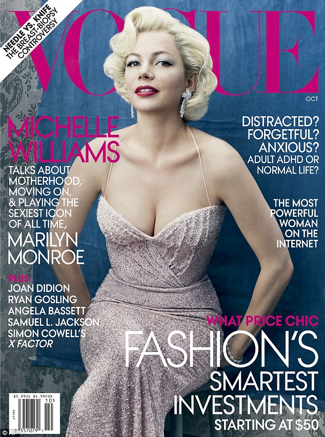 Michelle Williams Covers US Vogue October 2011. As Marilyn Monroe.