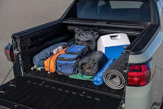 Hyundai Santa Cruz with camping gear