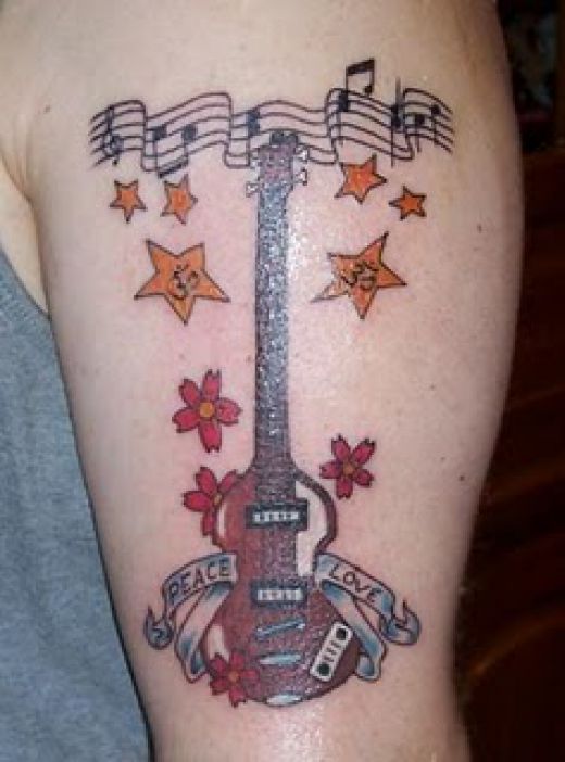 musical notes tattoo. i love music tattoos.