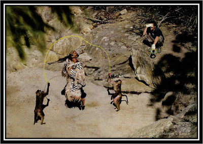Expo jean Paul Goude Goudemalion Arts Déco Paris photo Naomi Campbell saut a la corde singes