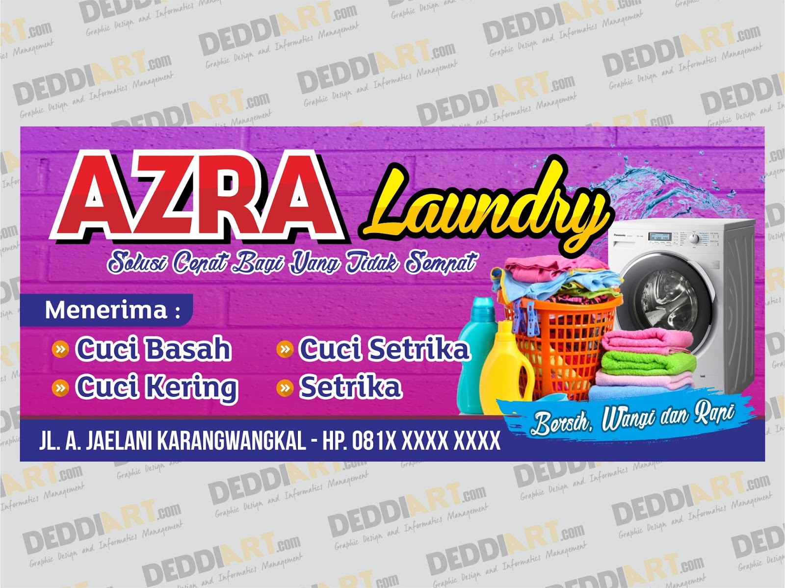 Download Contoh Desain  Spanduk  Laundry  Vector CDR 