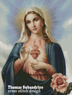 immaculate heart of mary cross stitch