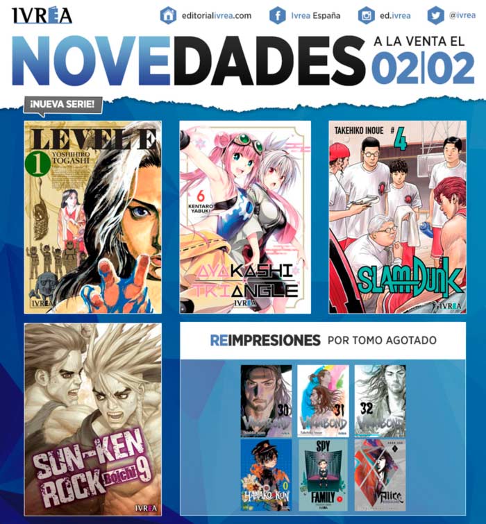 Novedades Ivrea 2 de febrero de 2022 - manga