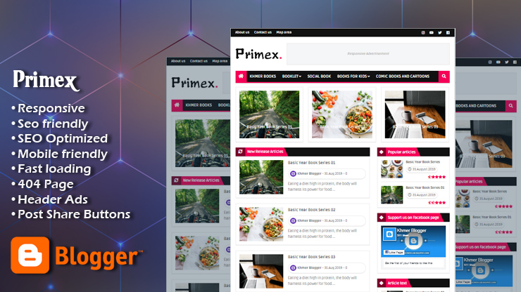 Primex Premium Responsive Blogger Template