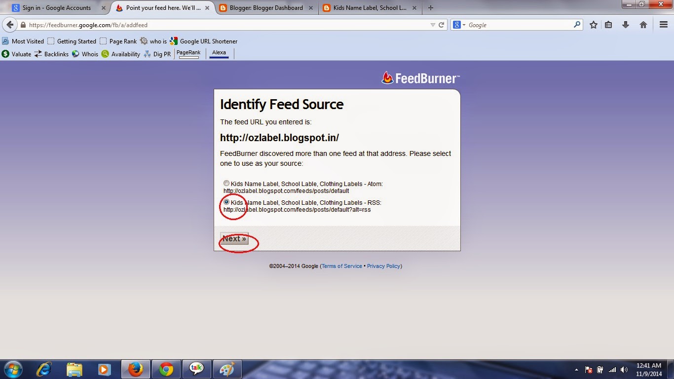 how to create rss feed burner and apply on blogger, how to create rss feed burner for blog