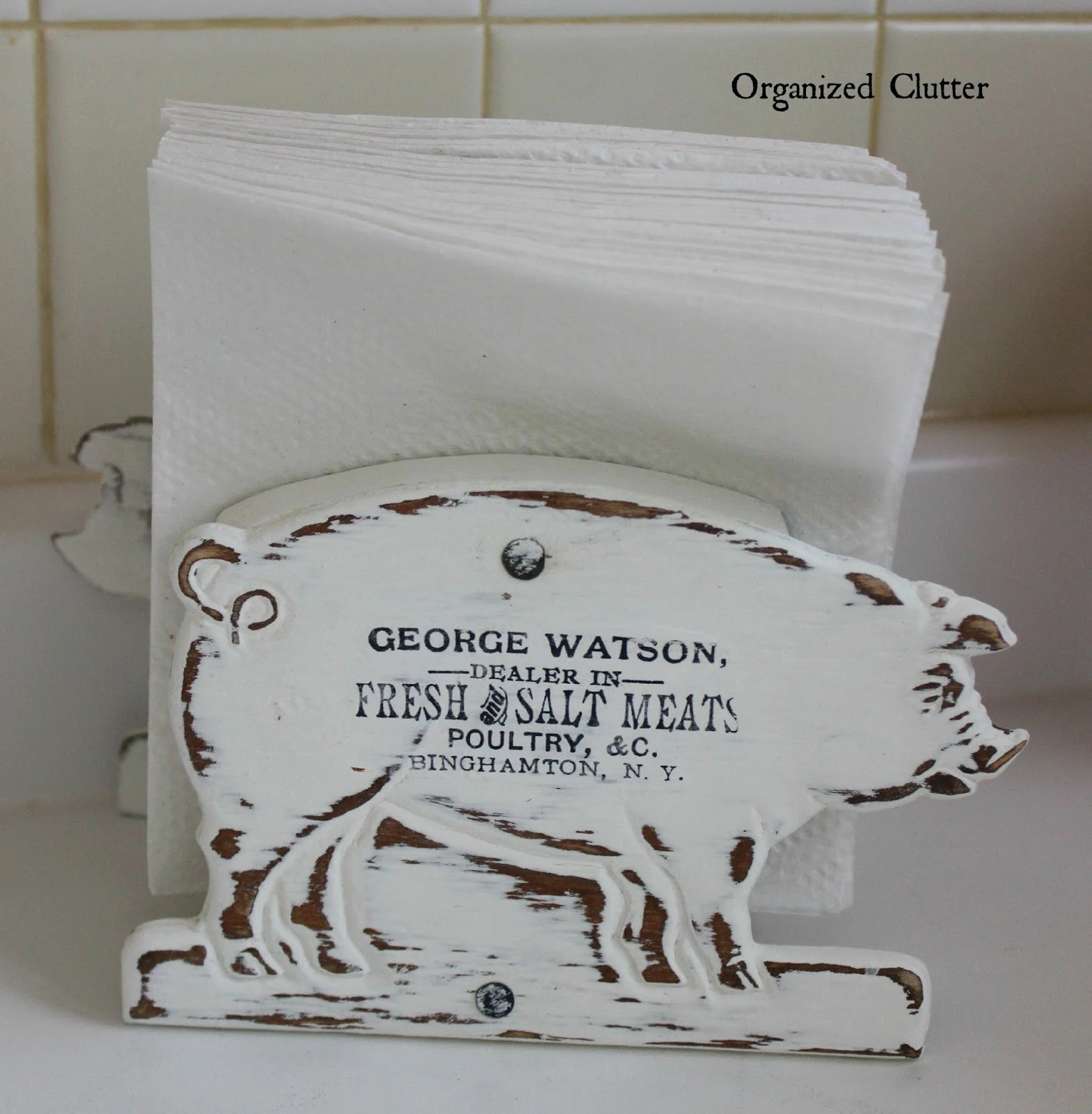 Repurposed Mail Organizer Napkin Holder