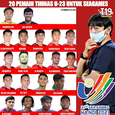 PSSI Telah Merilis Daftar 20 Pemain Skuad Timnas U-23 SEA Games