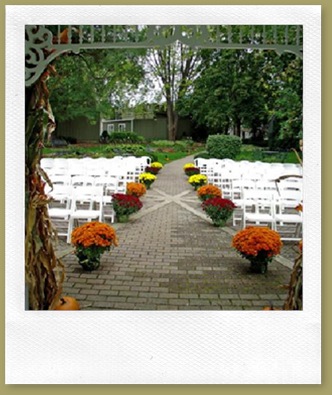 Wedding area in gazebo