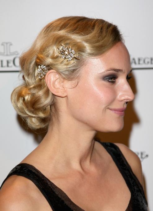 This is a beautiful yet simple up do you can create with curly hair that has