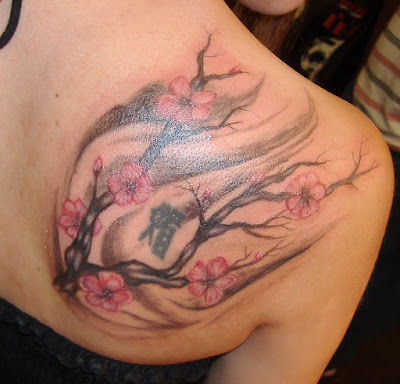 cherry blossom tree tattoo back. cherry blossom tree tattoo.