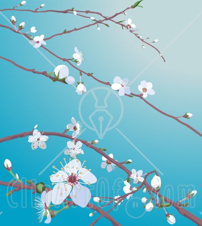 clip art tree branch. Spring has come suddenly to